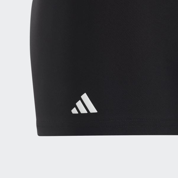 Adidas Boxer De Bain Noir Avec Logo 3 Barres