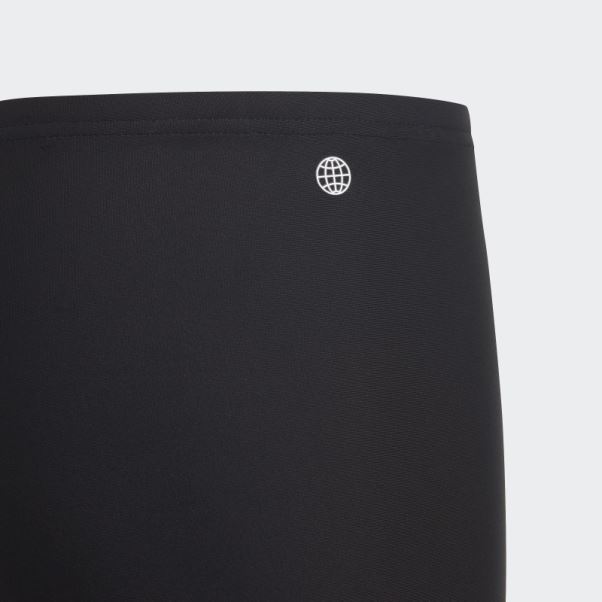 Adidas Boxer De Bain Noir Avec Logo 3 Barres