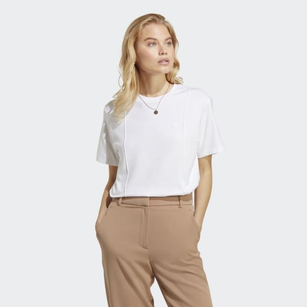 Tee Shirt Premium Essentials Blanc Adidas