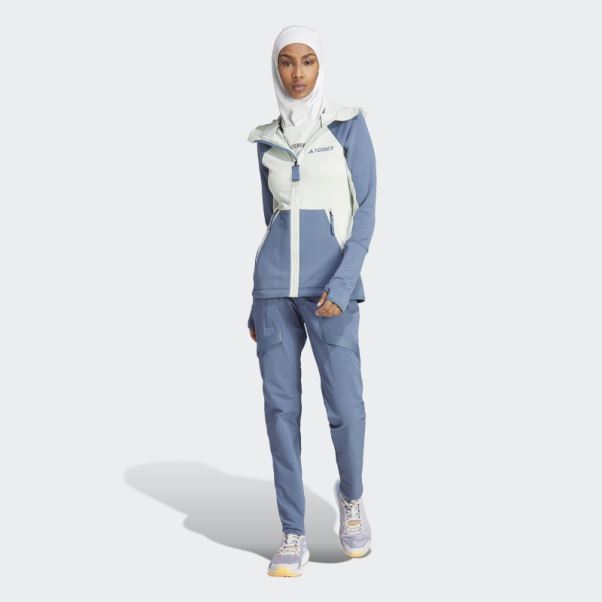 Veste Polaire De Randonnée à Capuche Adidas Terrex Tech Flooce Vert
