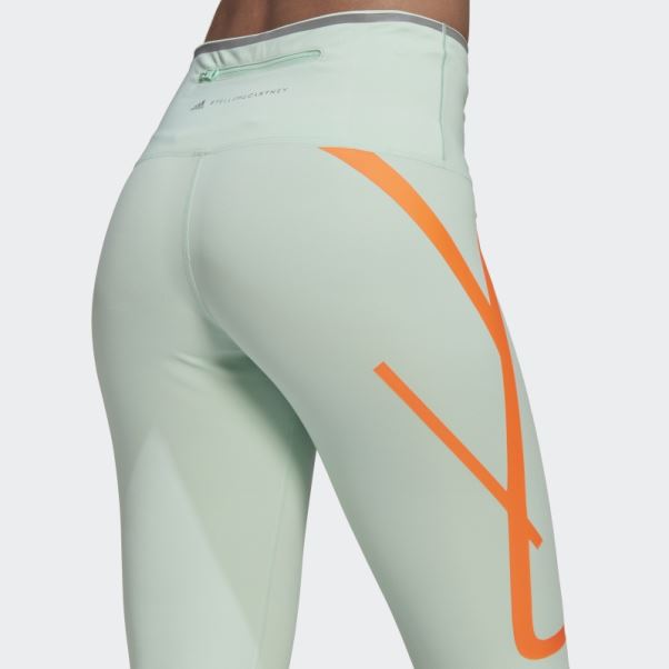 Adidas By Stella Mccartney Truepace Running Leggings Vert Gelé Chaud