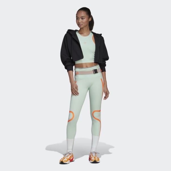 Adidas By Stella Mccartney Truepace Running Leggings Vert Gelé Chaud