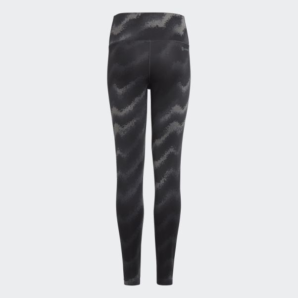 Adidas Collants Taille Haute Imprimés Aeroready Dance Gris