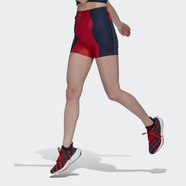 Marimekko Run Icon Short Cycliste Rouge Luxuriant Adidas