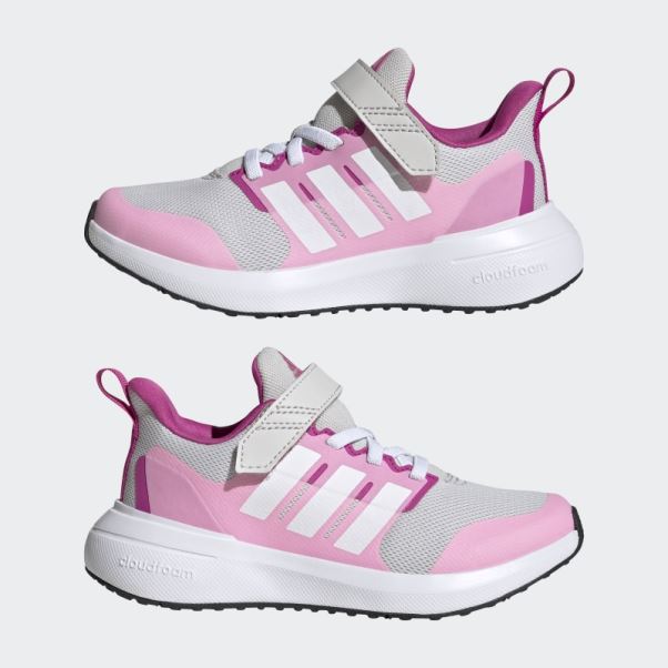 Fortarun 2.0 Cloudfoam Elastic Lace Top Strap Chaussures Adidas Gris