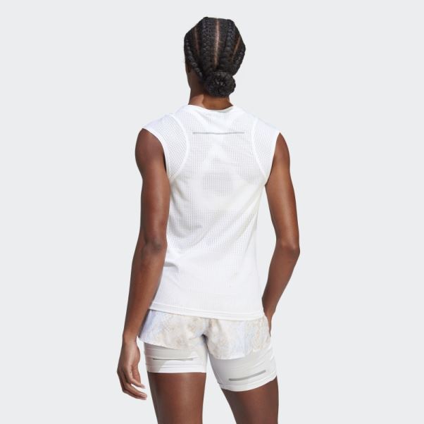 T-shirt De Course Rapide Adidas Blanc