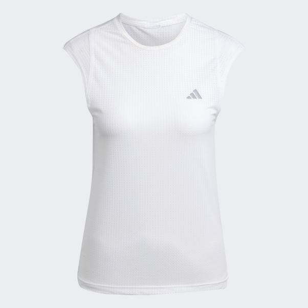 T-shirt De Course Rapide Adidas Blanc