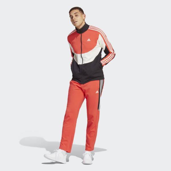 Survetement Color Block Rouge Adidas