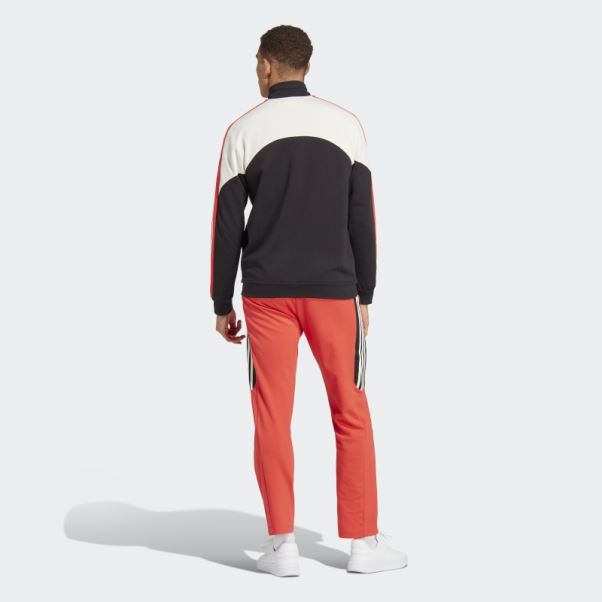 Survetement Color Block Rouge Adidas