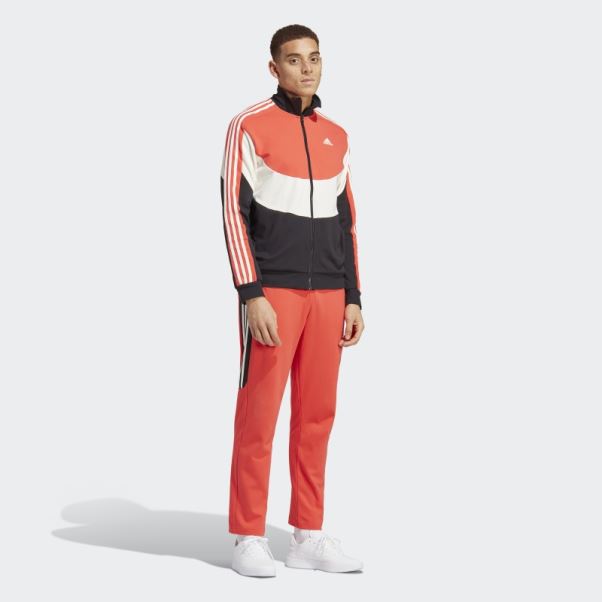 Survetement Color Block Rouge Adidas