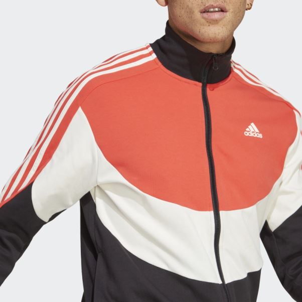 Survetement Color Block Rouge Adidas