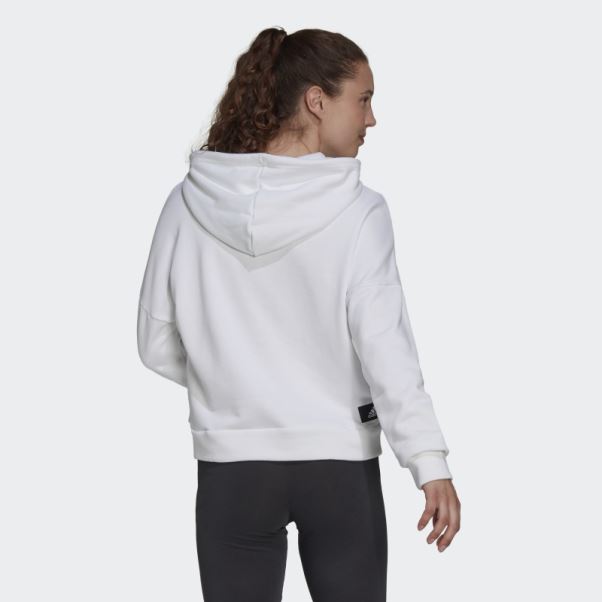 Sweat à Capuche Adidas Sportswear Future Icons Blanc