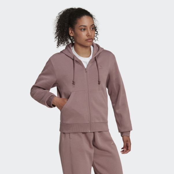 Sweat à Capuche Zippé En Polaire All Szn Violet Adidas