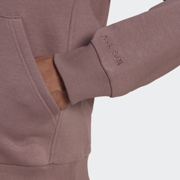 Sweat à Capuche Zippé En Polaire All Szn Violet Adidas