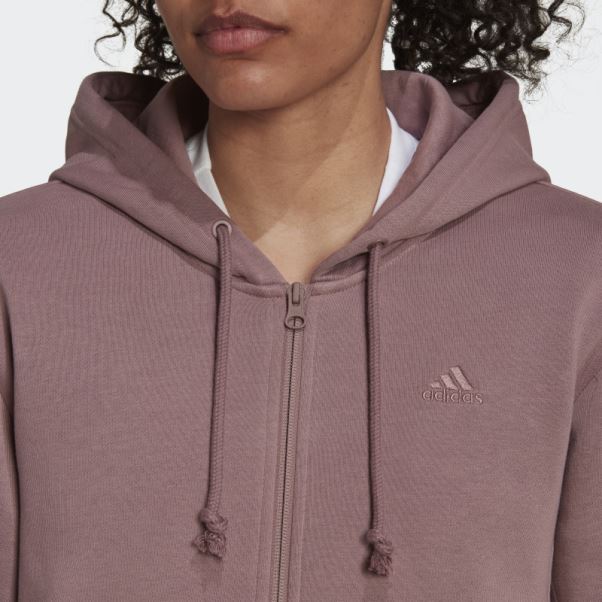 Sweat à Capuche Zippé En Polaire All Szn Violet Adidas