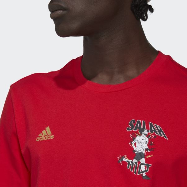 Mo Salah Icon T-shirt Graphique Adidas Rouge