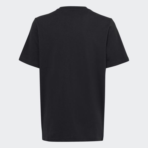 T-shirt Ample En Coton Noir à Gros Logo Adidas Adidas