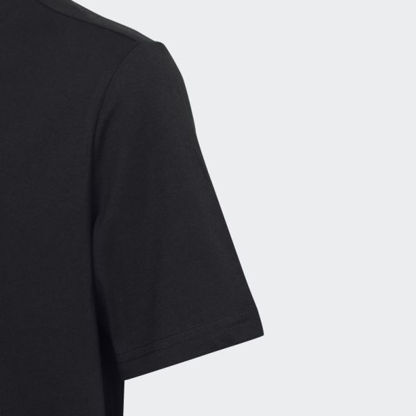 T-shirt Ample En Coton Noir à Gros Logo Adidas Adidas
