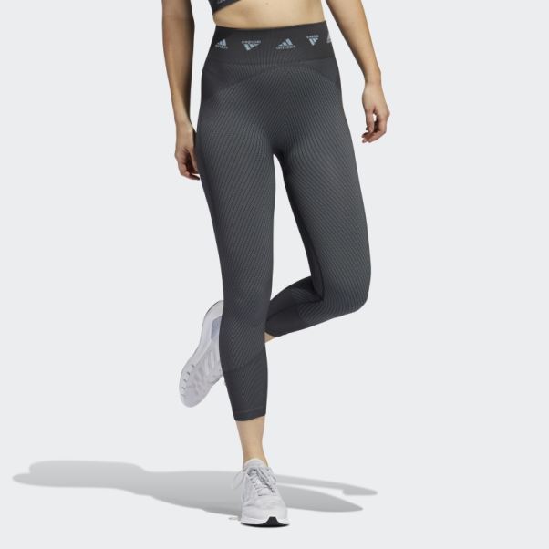 Legging Aeroknit Training 7/8 Gris Adidas