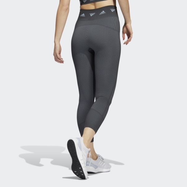 Legging Aeroknit Training 7/8 Gris Adidas