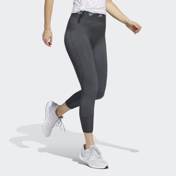 Legging Aeroknit Training 7/8 Gris Adidas