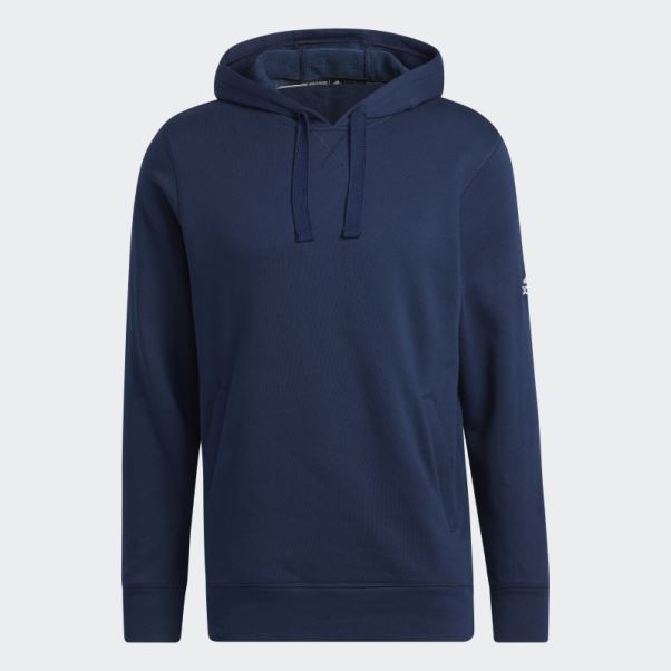 Adidas Sweat à Capuche En Molleton Bleu Marine Mode