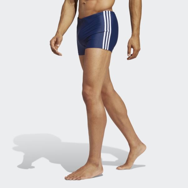Boxer De Bain Adidas Classic 3 Bandes Bleu Marine