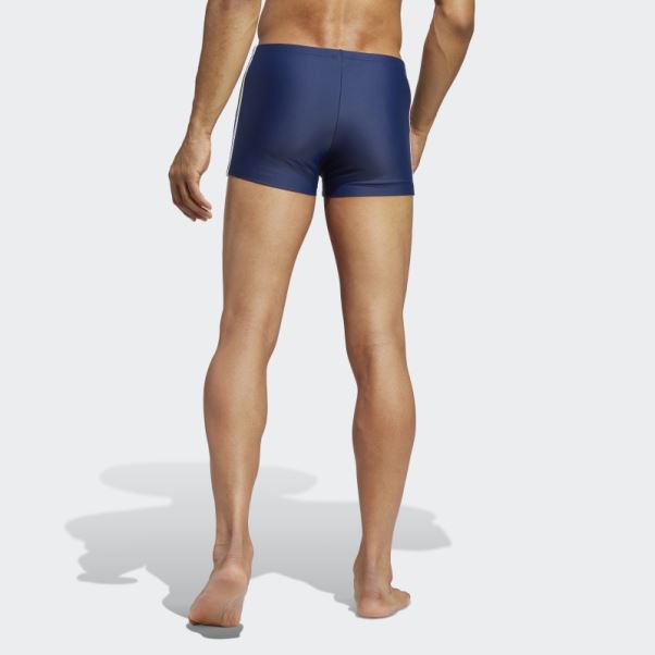 Boxer De Bain Adidas Classic 3 Bandes Bleu Marine