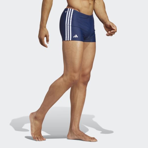 Boxer De Bain Adidas Classic 3 Bandes Bleu Marine