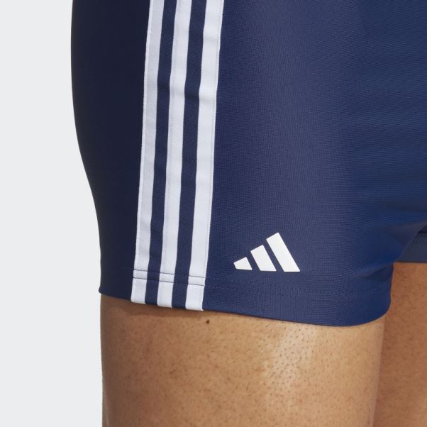 Boxer De Bain Adidas Classic 3 Bandes Bleu Marine