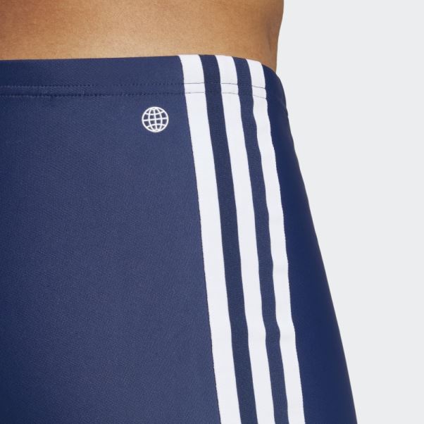 Boxer De Bain Adidas Classic 3 Bandes Bleu Marine