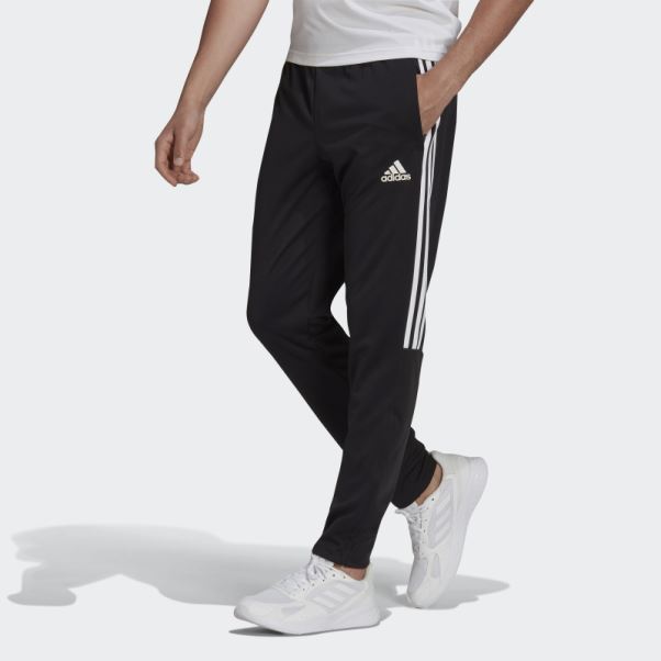 Pantalon Adidas Aeroready Sereno Slim Fuselé à 3 Bandes Noir