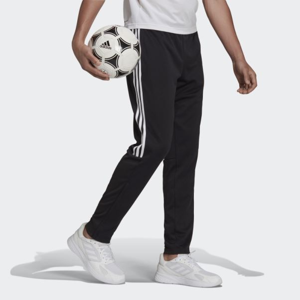 Pantalon Adidas Aeroready Sereno Slim Fuselé à 3 Bandes Noir