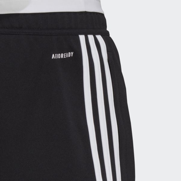Pantalon Adidas Aeroready Sereno Slim Fuselé à 3 Bandes Noir