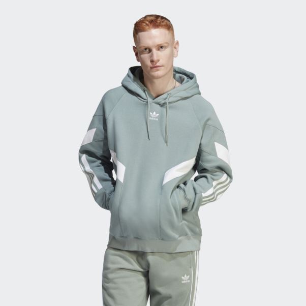 Adidas Rekive Sweat à Capuche Mode Argent Vert