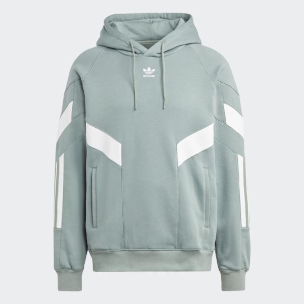 Adidas Rekive Sweat à Capuche Mode Argent Vert