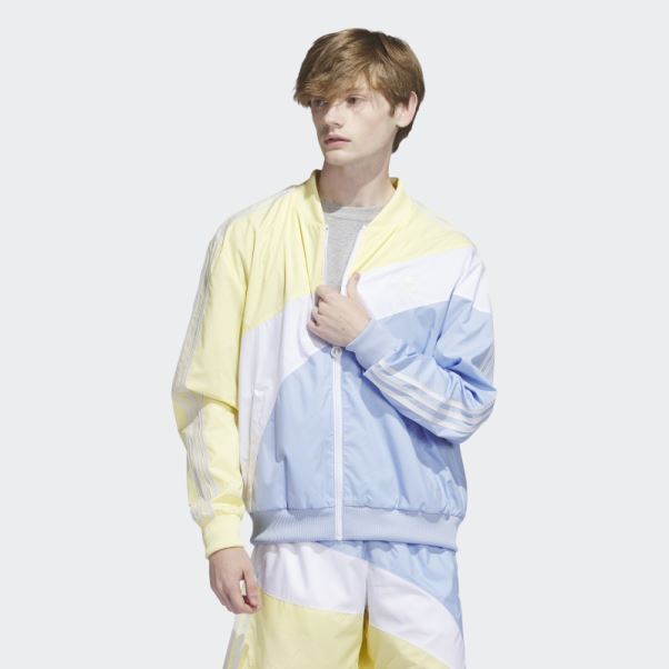 Veste De Survêtement Tissée Adidas Swirl Jaune