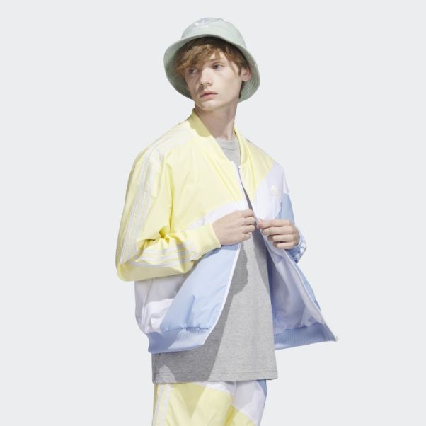 Veste De Survêtement Tissée Adidas Swirl Jaune