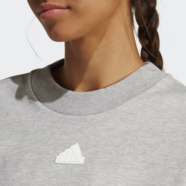 Sweat Adidas Future Icons Gris Moyen à 3 Bandes