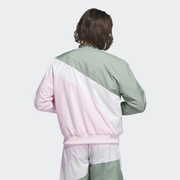 Veste De Survêtement Swirl Woven Adidas Argent Vert