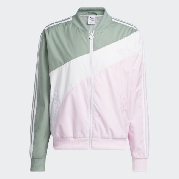 Veste De Survêtement Swirl Woven Adidas Argent Vert
