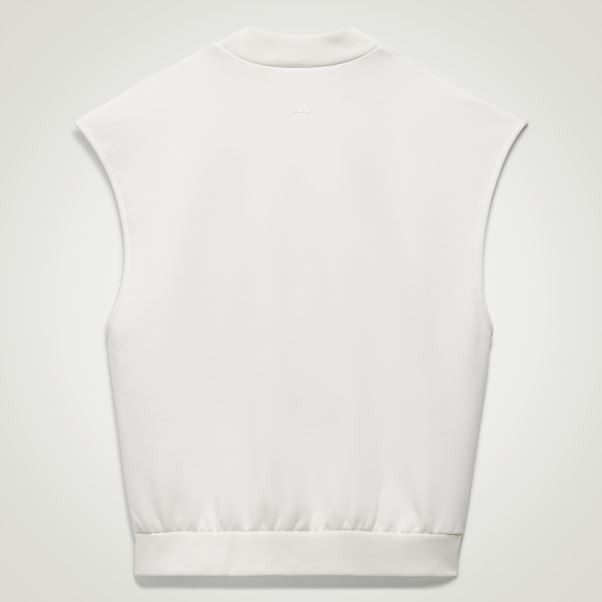 Sweat Sans Manches Adidas Basketball Blanc Chaud