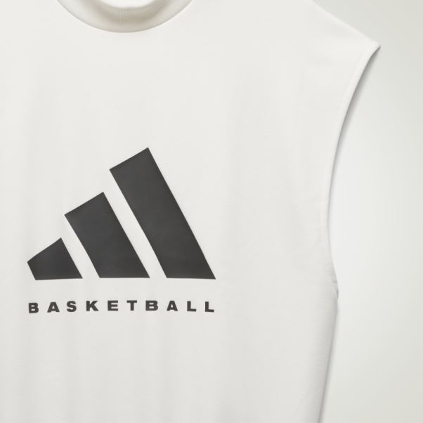 Sweat Sans Manches Adidas Basketball Blanc Chaud
