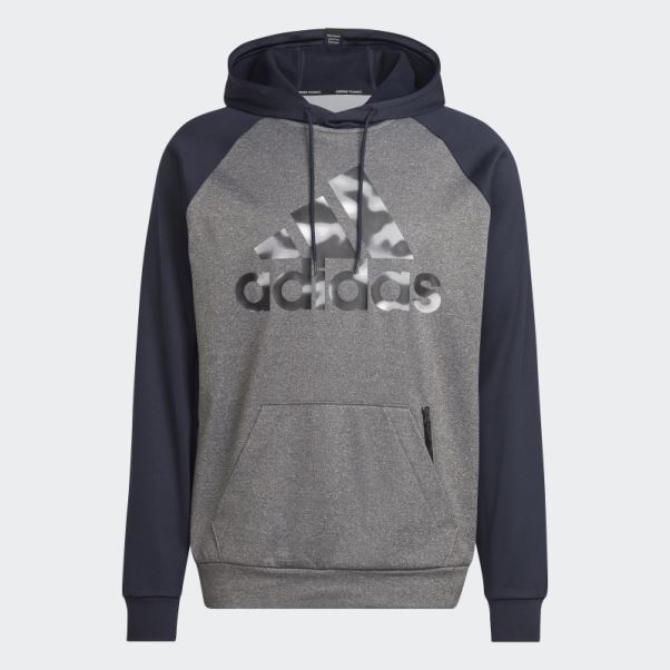 Sweat à Capuche Adidas Aeroready Game And Go Camouflage Gris