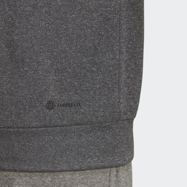 Sweat à Capuche Adidas Aeroready Game And Go Camouflage Gris