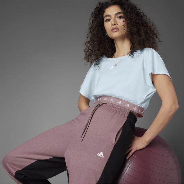 T-shirt Court En Coton Hyperglam Bleu Adidas
