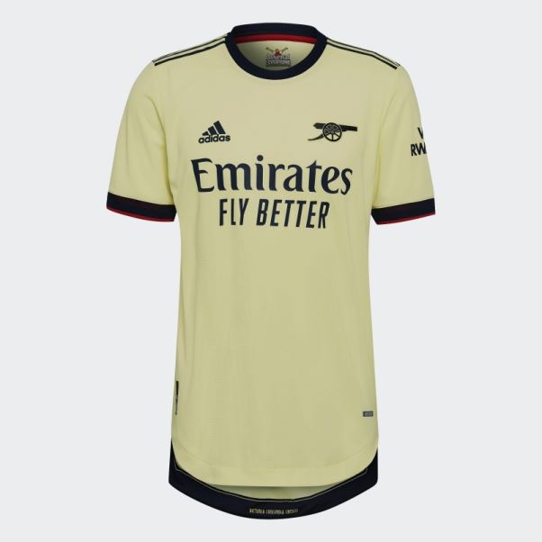 Arsenal 21/22 Away Authentique Maillot Perle Citrine Adidas