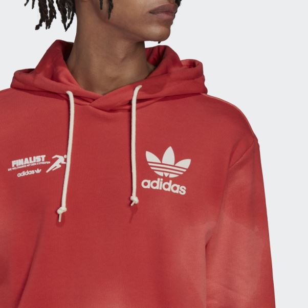Adidas Sweat à Capuche Rouge Graphics Mellow Ride Club
