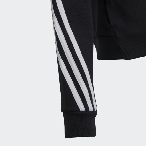 Sweat à Capuche Zippé Adidas Future Icon 3 Bandes Noir