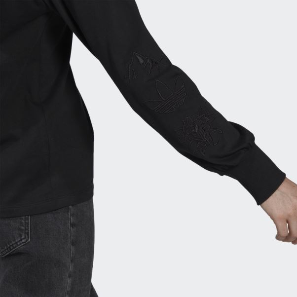 Tee Shirt Manches Longues Adidas Noir